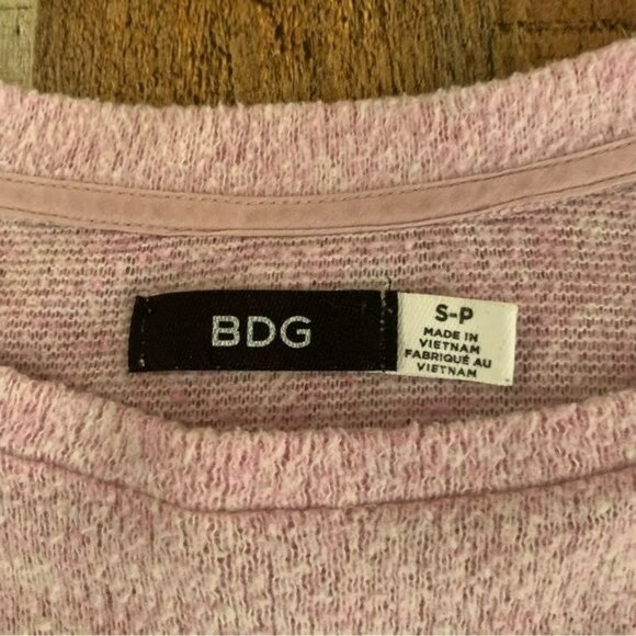 BDG womens size small soft crew neck long sleeve top with side zippers in pink - Picture 5 of 8